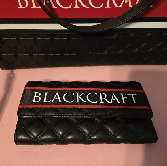 Blackcraft Cult Large Pentagram Embossed Stripe Crossbody Bag with Wallet - Picture 8 of 11